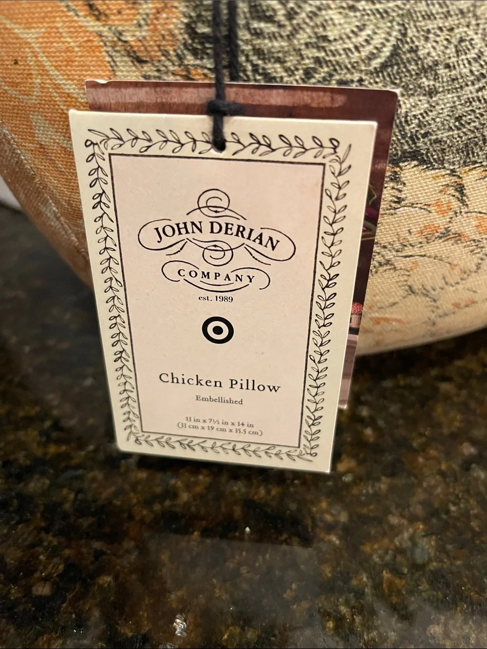 John Derian for Target Beaded  Chicken Pillow